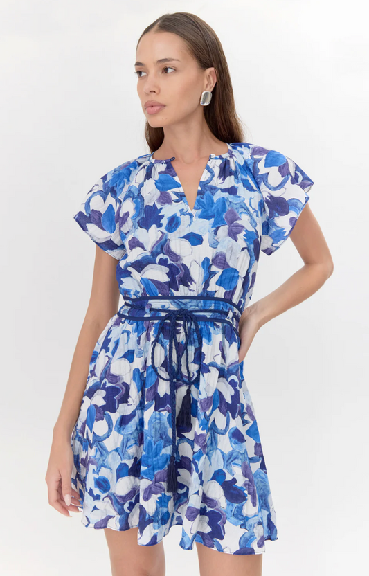 Aeila Textured Braided Belt Mini Dress
