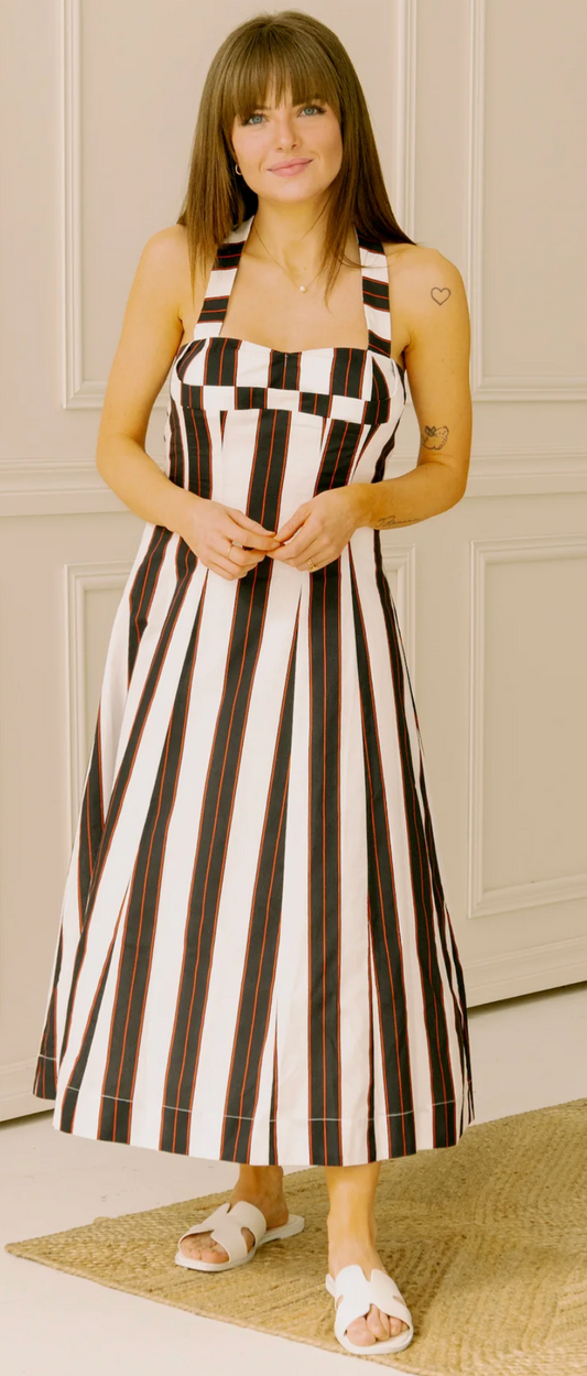 Flame Lily Midi Dress