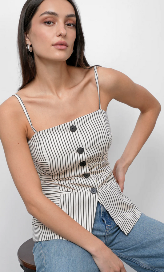Sandi Button Front Top