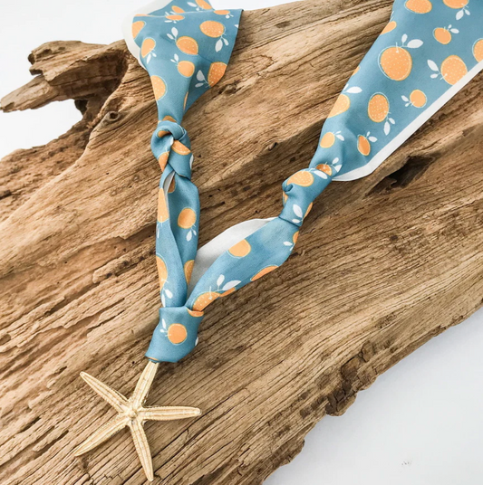 Starfish on Scarf Necklace