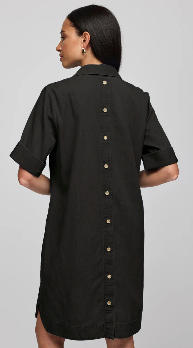 Aileen Short Sleeve Denim Dress