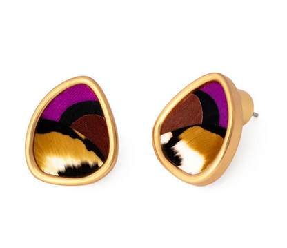 Violet Organic Stud Earring