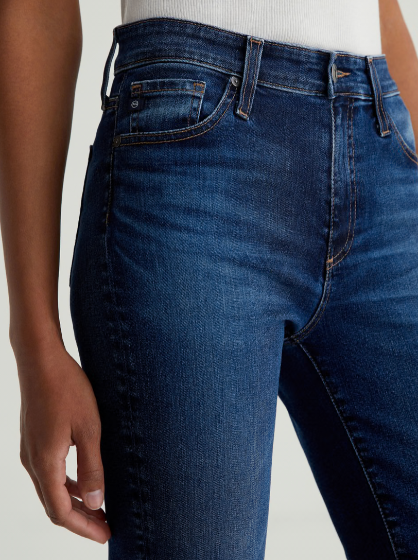 Mari Crop-Mid-Rise Slim Straight