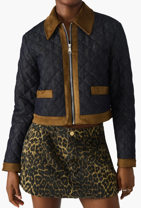 Agatha Quilted Denim Jacket
