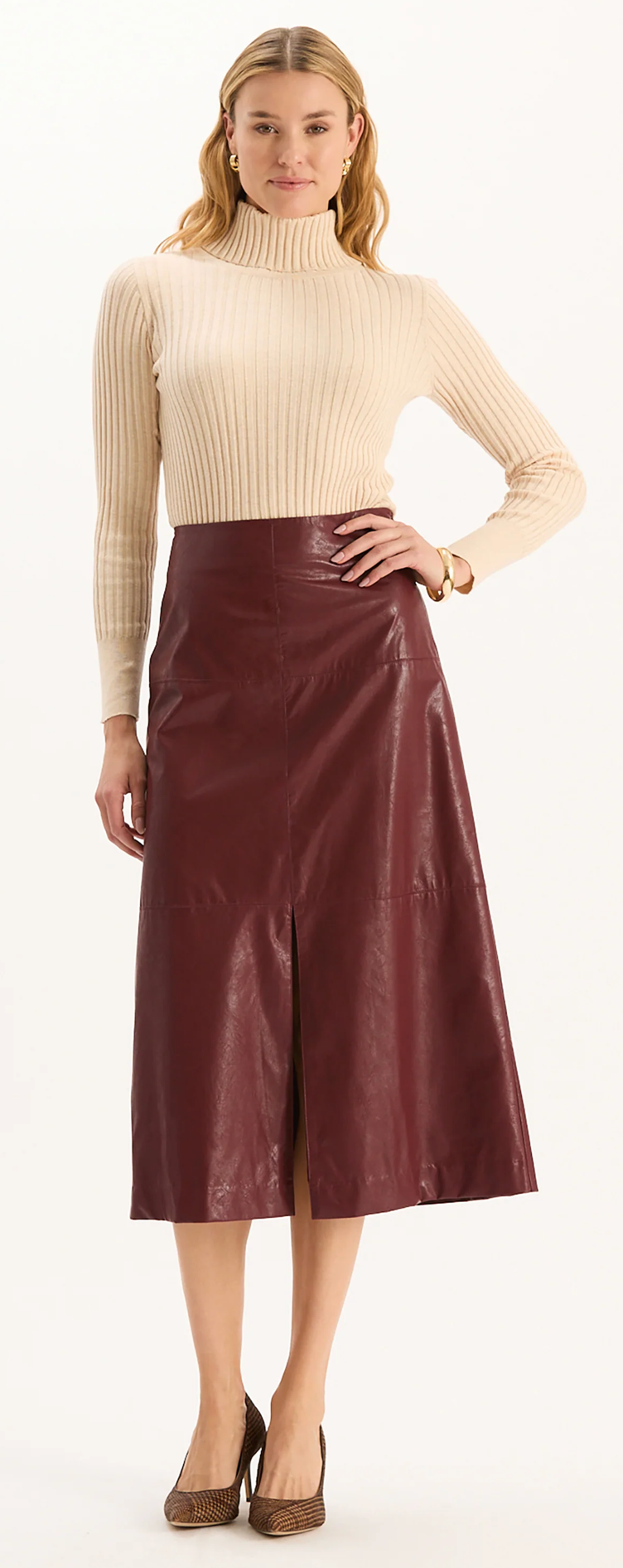 Phoebe Vegan Leather Skirt