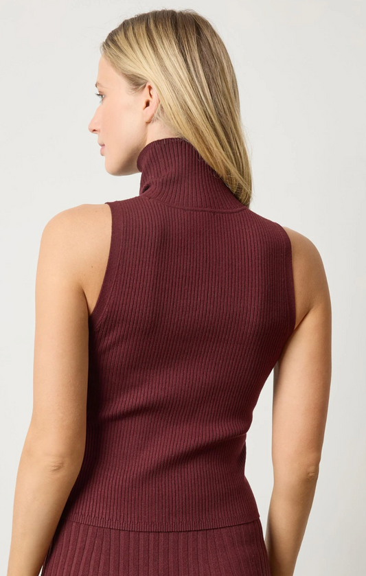 Rib Turtleneck Shell Sweater