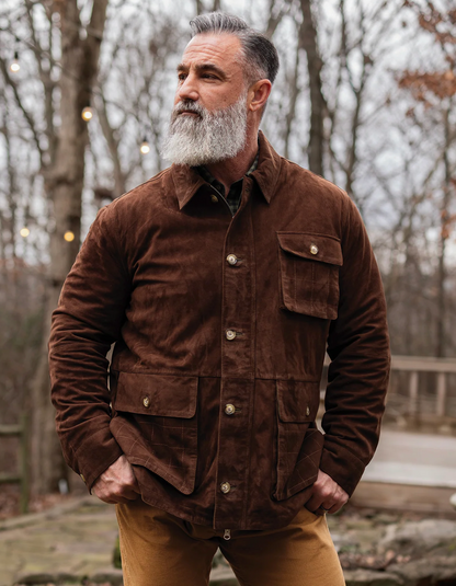 Greystone Lightweight Goat Suede Safari Jacket
