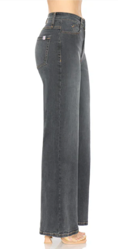 Fly Girl-Mid Rise-Wide Leg Jean