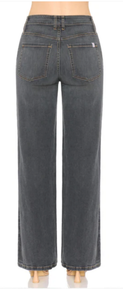 Fly Girl-Mid Rise-Wide Leg Jean