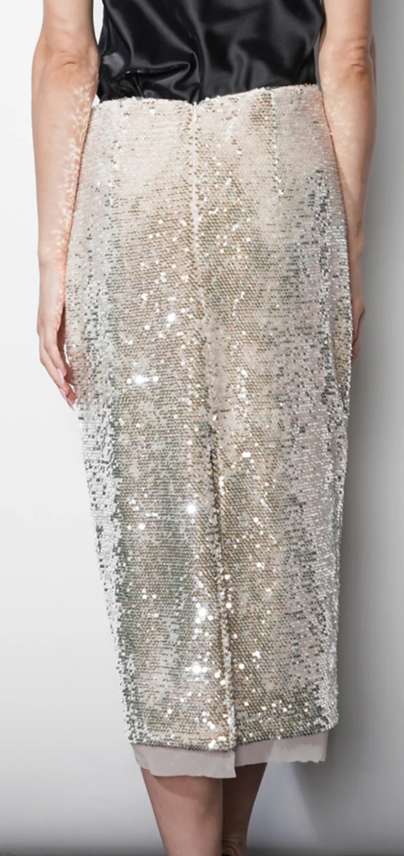 Gianna Velvet Sequin Midi Skirt