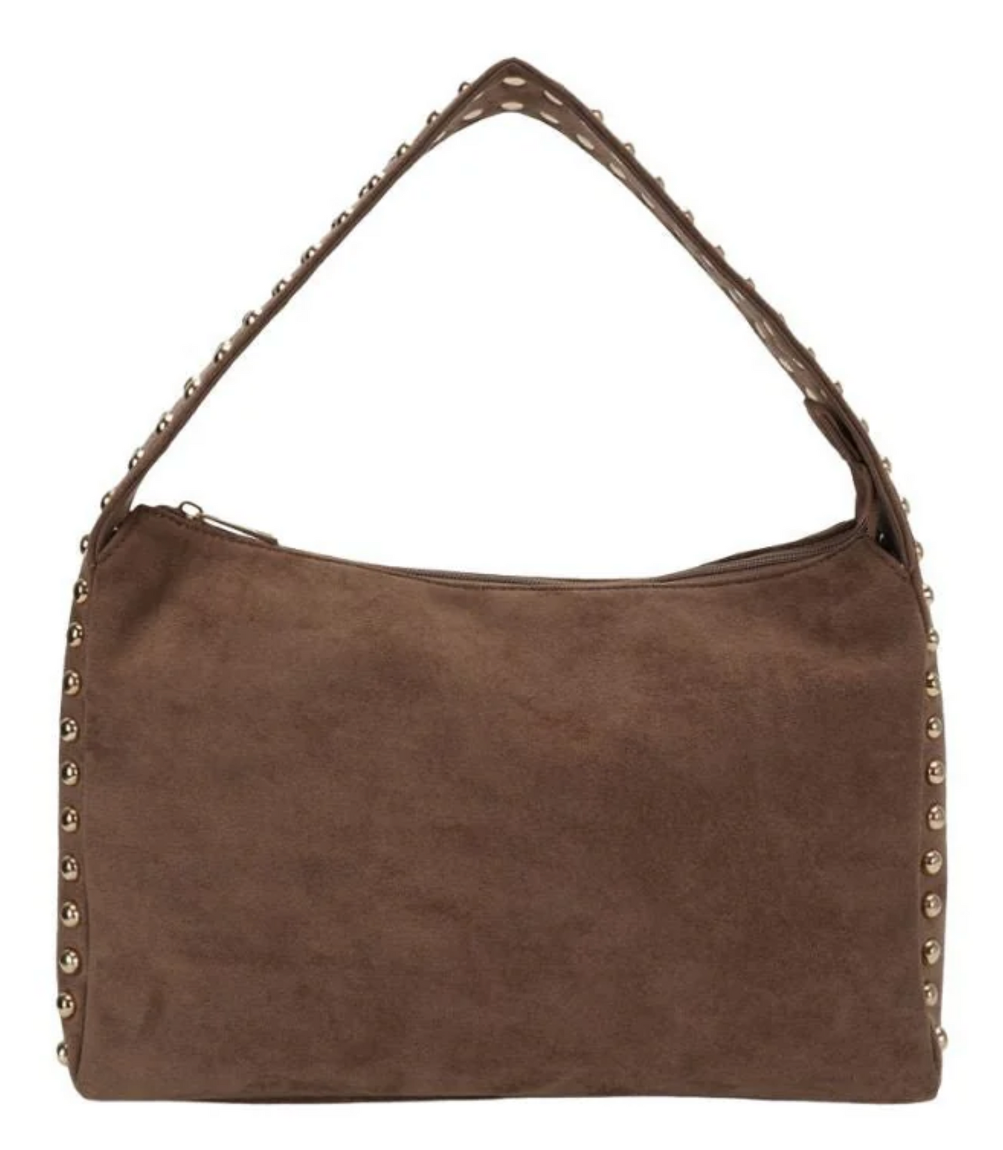 Skylar Faux Suede Studded Shoulder Bag