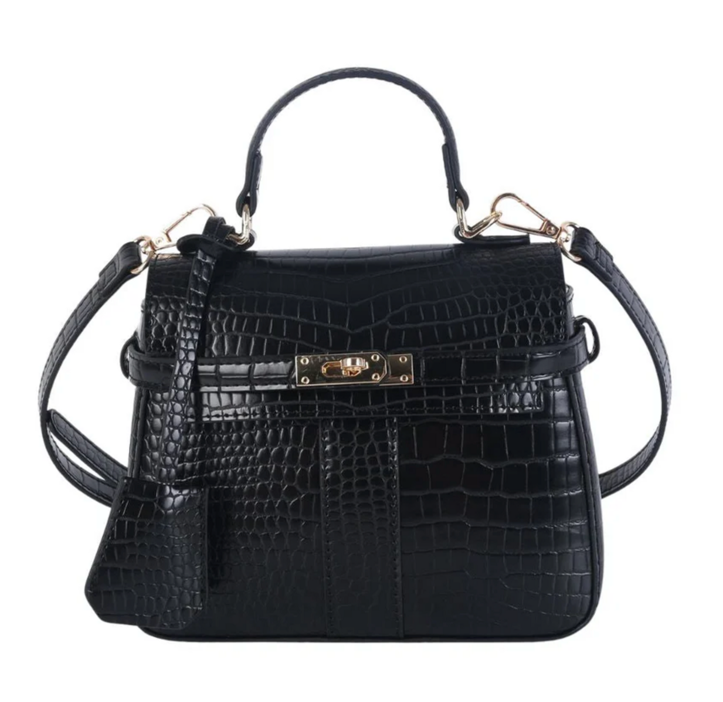 Celine Black Croc Handbag