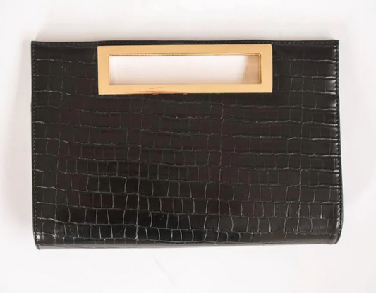Chloe Croc Clutch