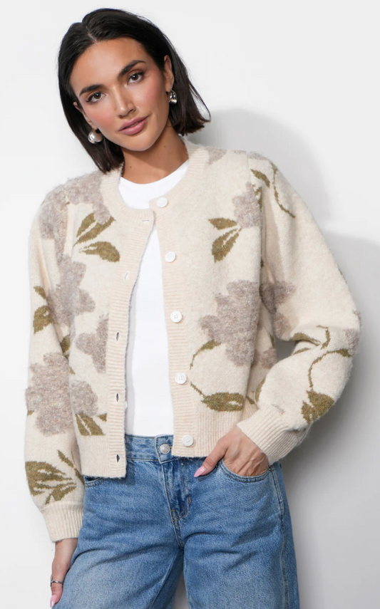 Skylar Cozy Floral Cardigan
