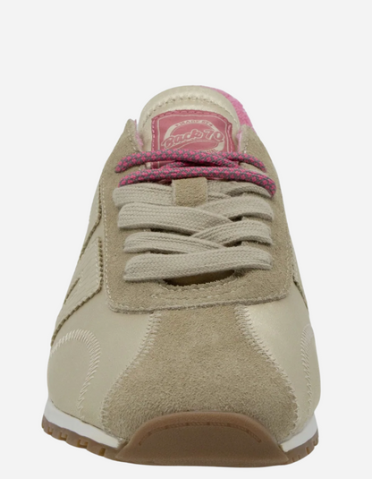 Asian in Beige Sneakers