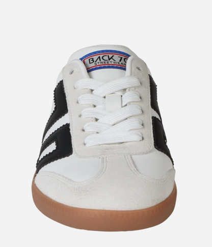 Easter in White Black Backless Sneakers