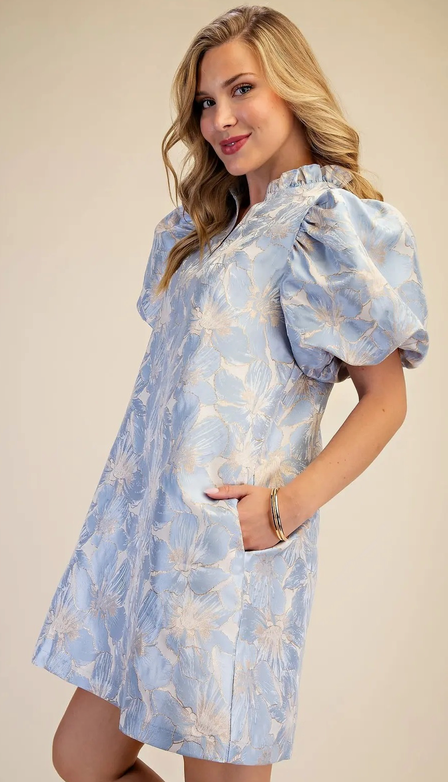 The Princess Charlotte Puff Sleeve Mini Dress