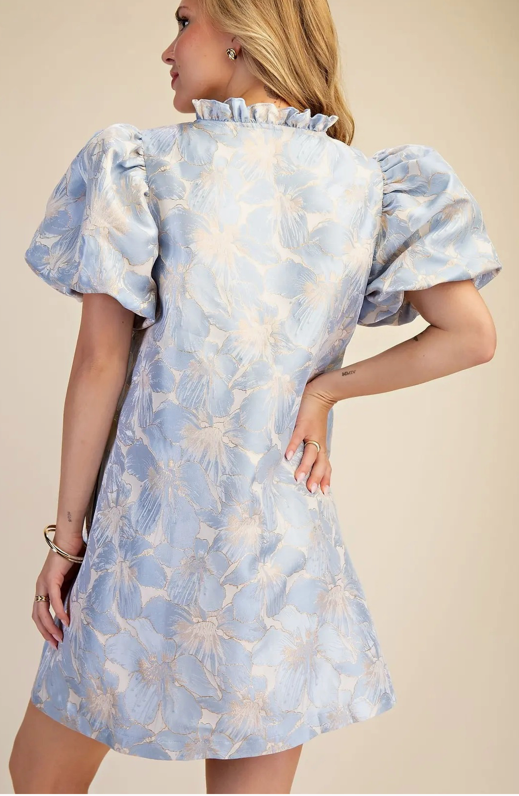 The Princess Charlotte Puff Sleeve Mini Dress