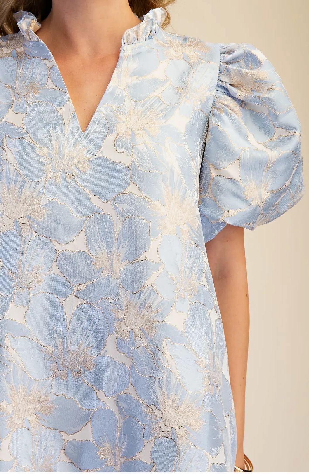 The Princess Charlotte Puff Sleeve Mini Dress