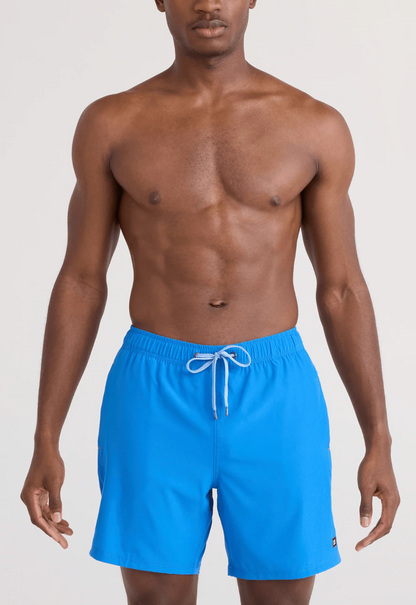 Oh Buoy 2N1 7" Stretch Swim Trunk-Bold Blue