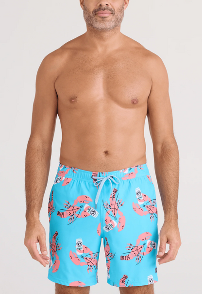 Oh Buoy 2N1 7" Stretch Swim Trunk-Clawsome Maui