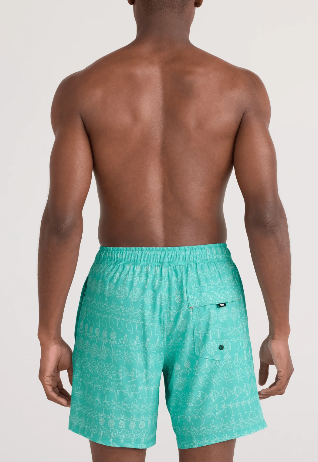 Oh Buoy 2N1 7" Stretch Swim Trunk-Island Lineup Surf Blue