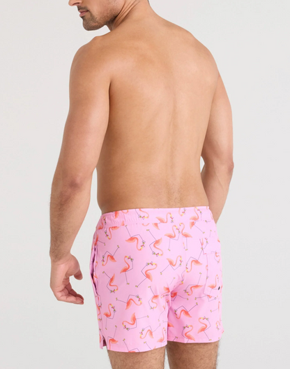 Oh Buoy 2N1 5" Swim Trunk-Drinko Flamingo Taffy