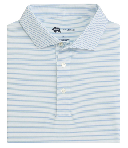 Tour Stripe Performance Pique Polo-Azurine