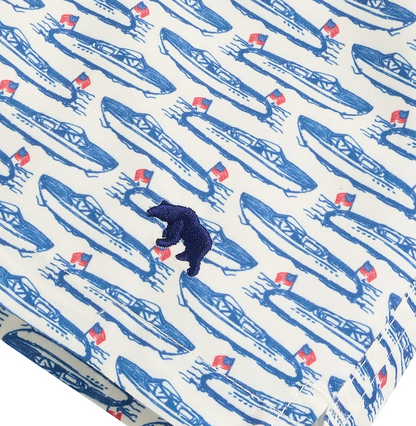 Float Your Boat Swim Trunk-White