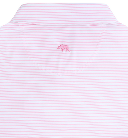 Wake Stripe Performance Polo-Sea Pink