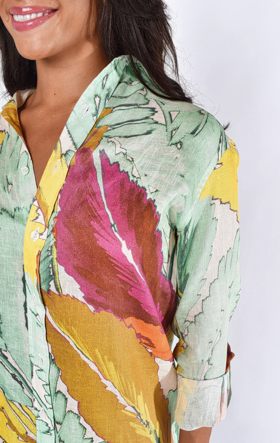 Yellow and Green Girlfriend Mini Dress