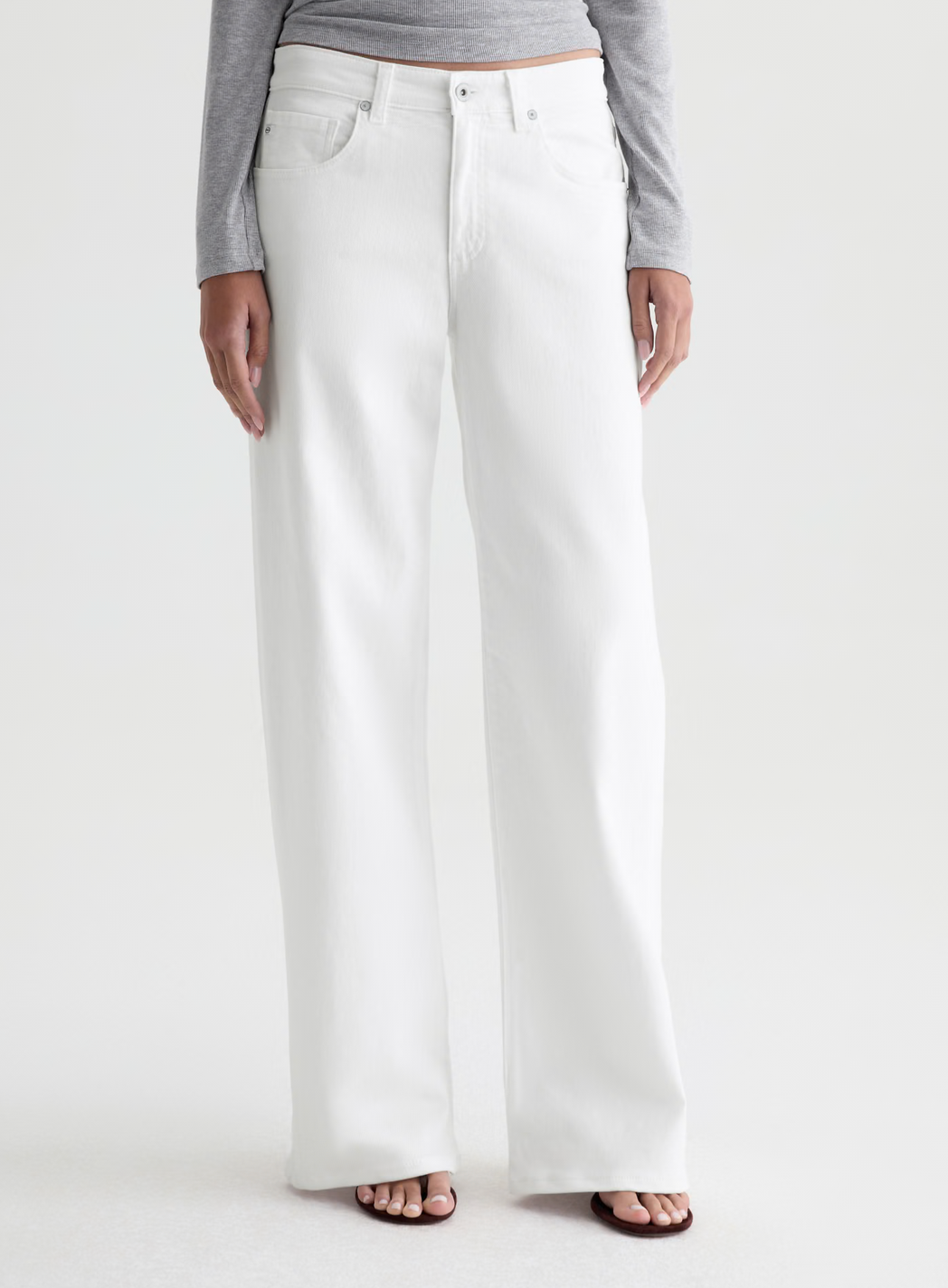 Adria Low-Rise Wide Leg in Gallery White