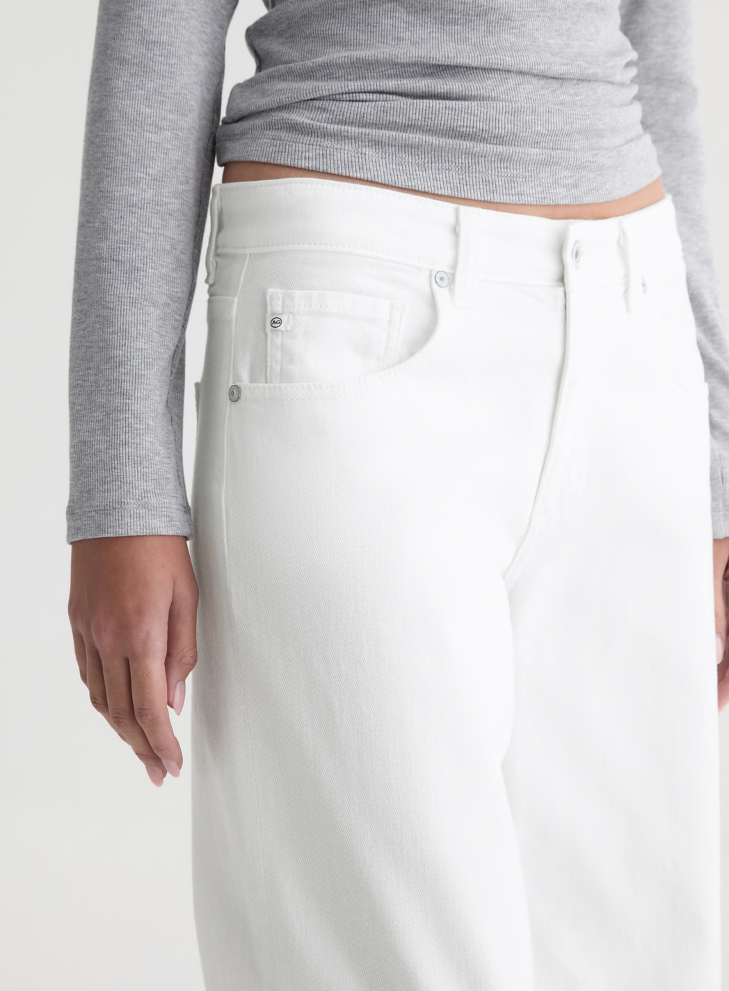 Adria Low-Rise Wide Leg in Gallery White