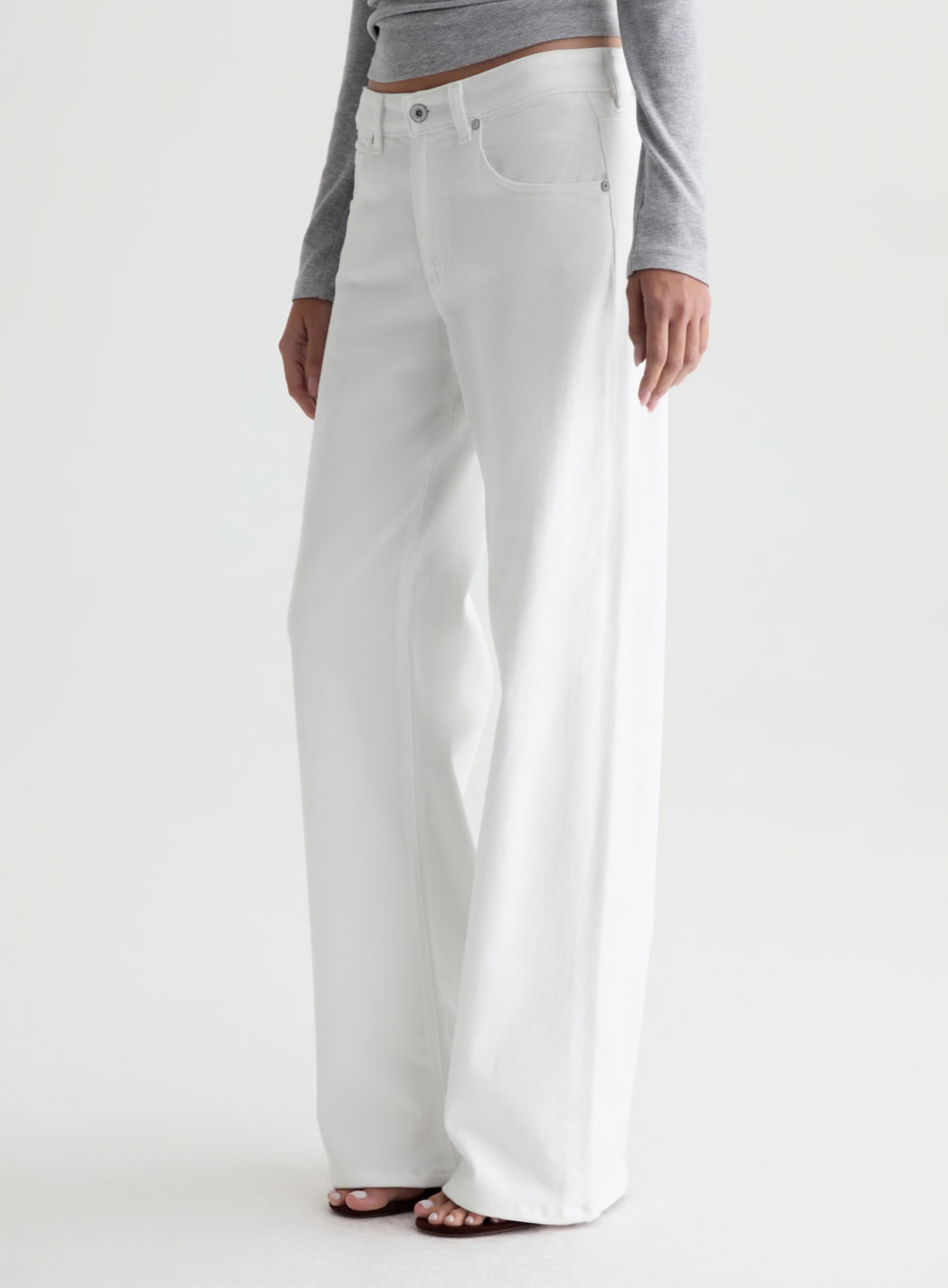 Adria Low-Rise Wide Leg in Gallery White