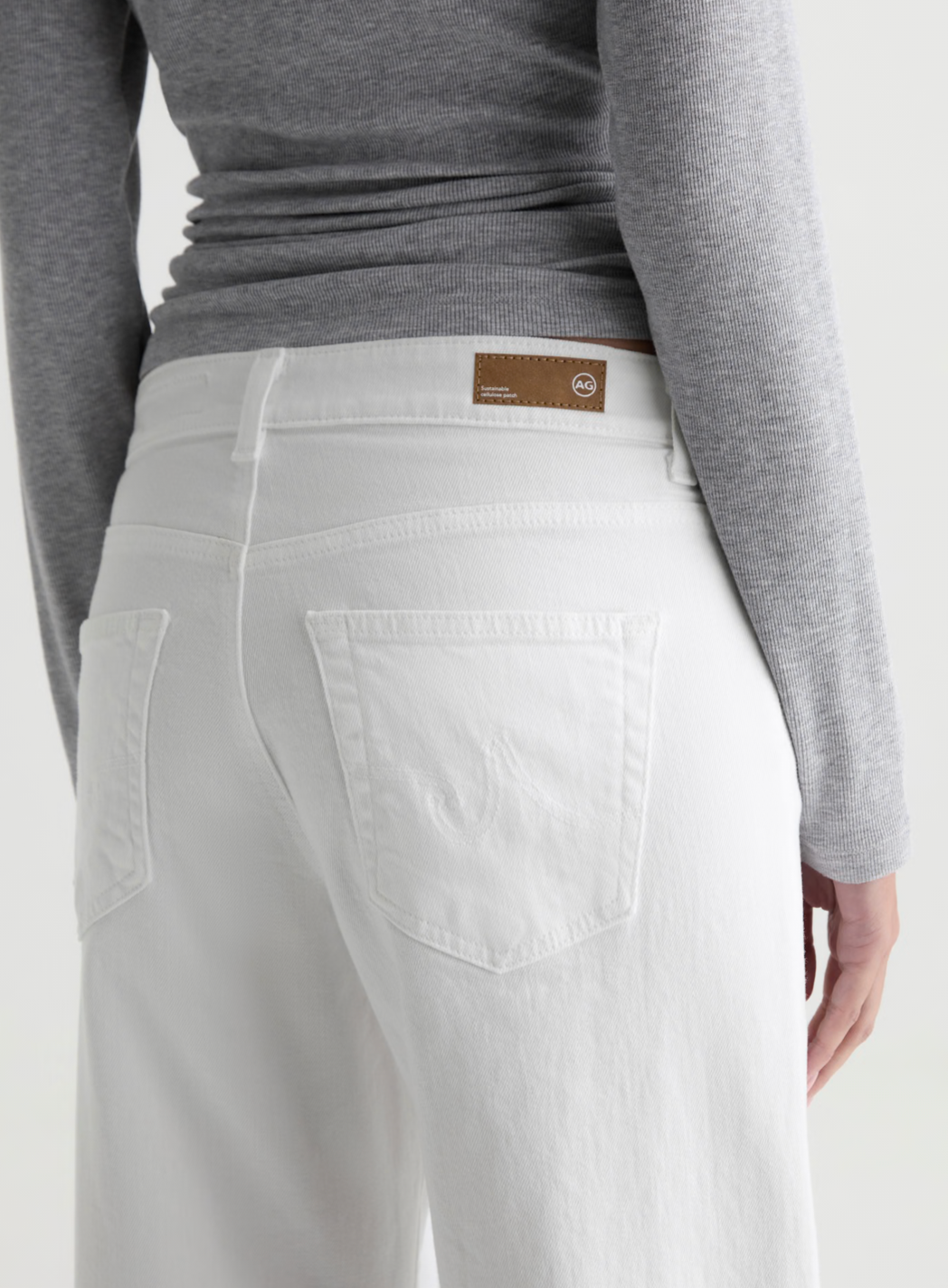 Adria Low-Rise Wide Leg in Gallery White