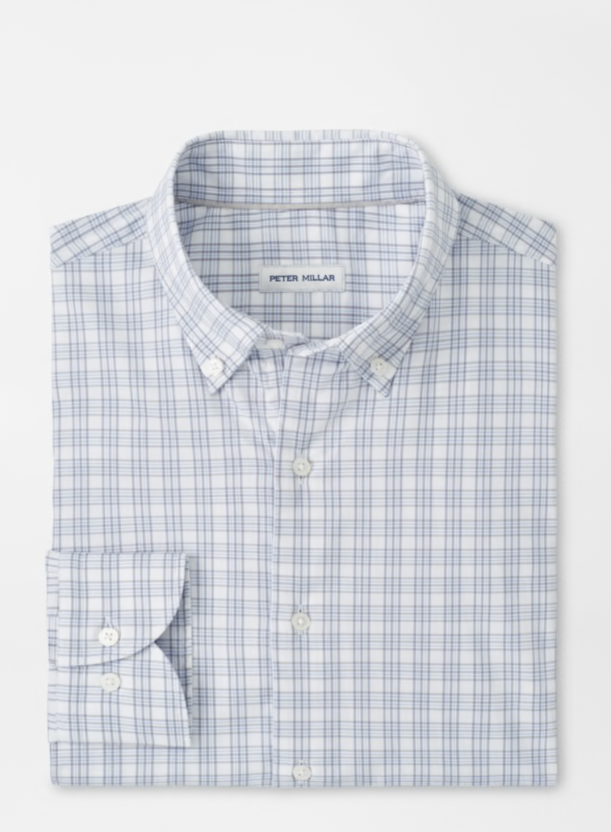 Douglas Crown Lite Cotton-Stretch Sport Shirt in Gale Grey