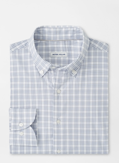 Douglas Crown Lite Cotton-Stretch Sport Shirt in Gale Grey
