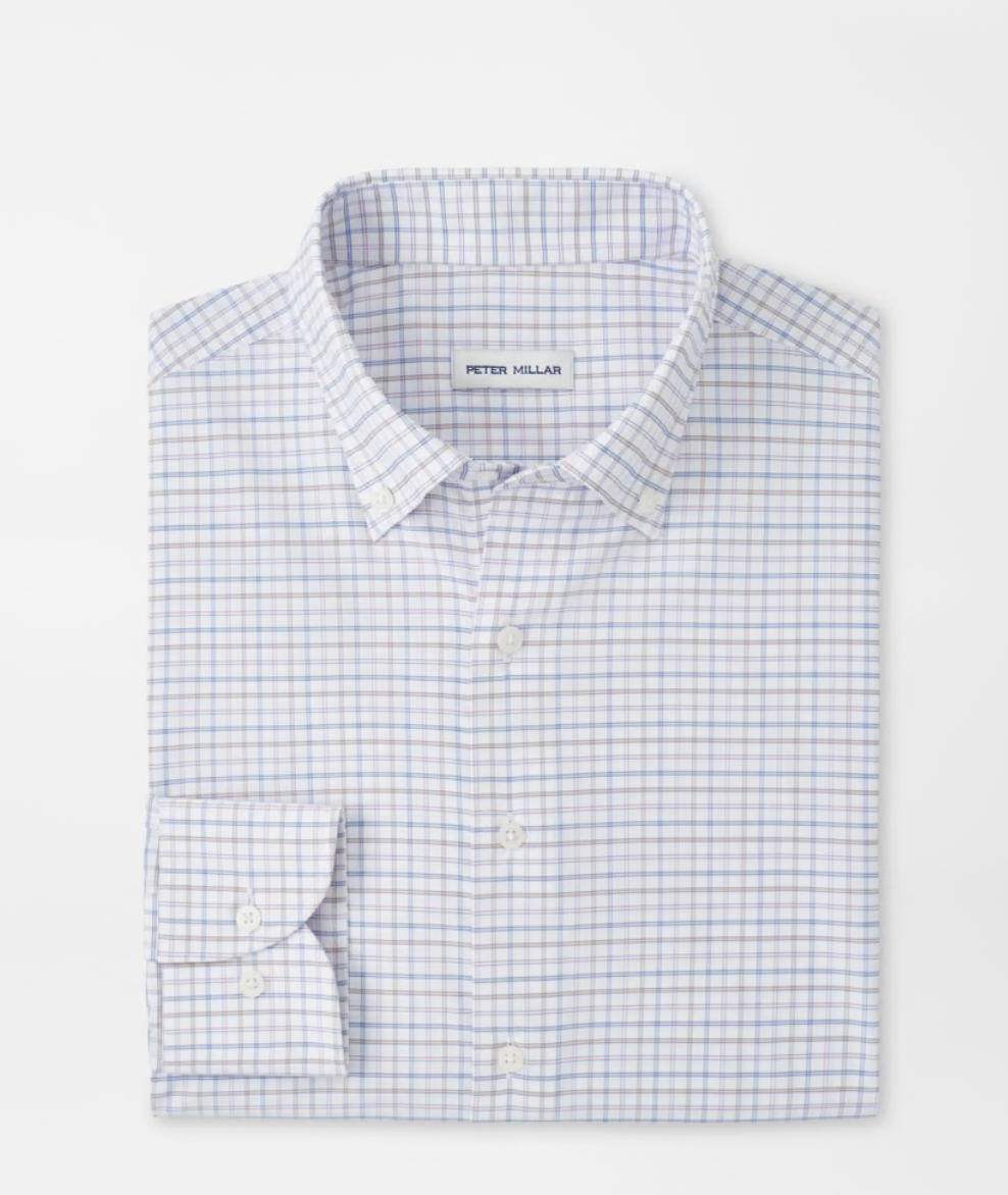 Rommel Performance Twill Sport Shirt in Cloudy Blue