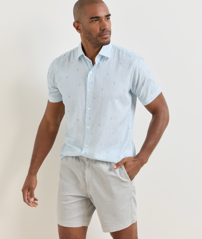 Whitehaven Cotton Lyocell Sport Shirt in Stream Blue