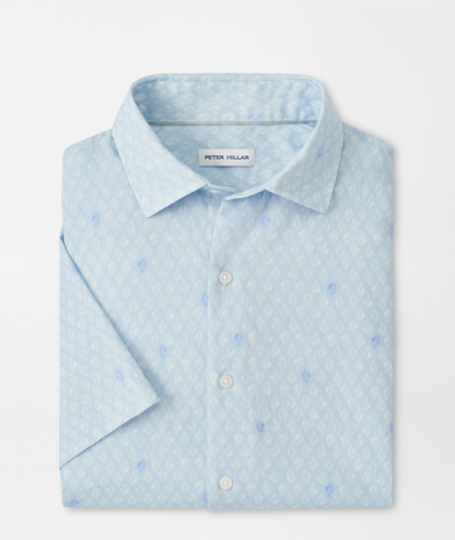 Whitehaven Cotton Lyocell Sport Shirt in Stream Blue