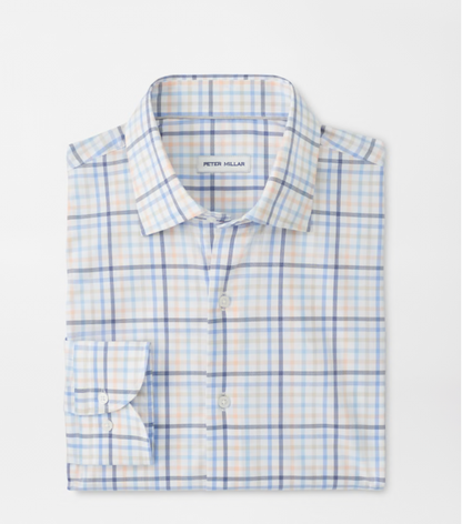 Warren Crown Lite Cotton-Stretch Sport Shirt in Navy