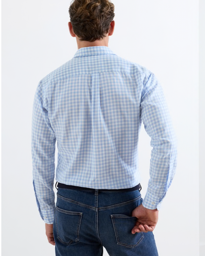 Breeze Cotton Lyocell Sport Shirt in Bluebird