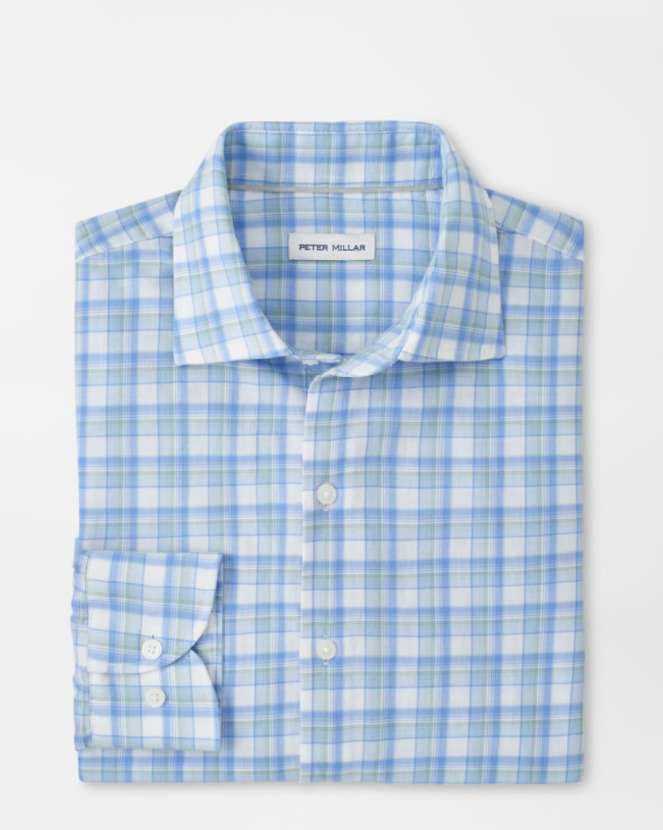 Waterrock Cotton Lyocell Sport Shirt in Stream Blue