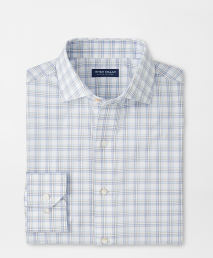 Bechtle Performance Poplin Sport Shirt in Iris Mist