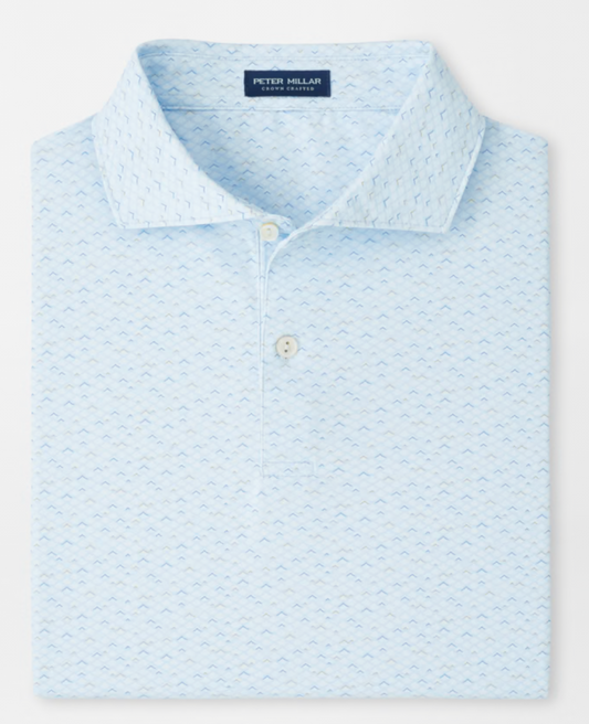 Soprano Waves Performance Jersey Polo in Blue Brisk