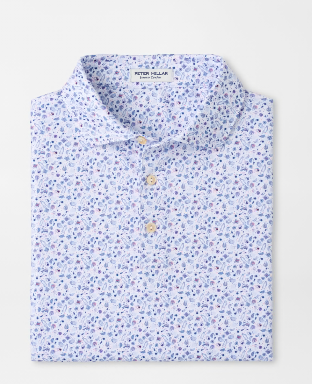 Oyster Roast Performance Jersey Polo in White