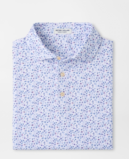 Oyster Roast Performance Jersey Polo in White