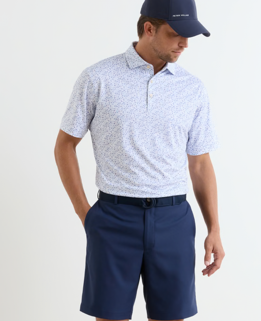 Oyster Roast Performance Jersey Polo in White