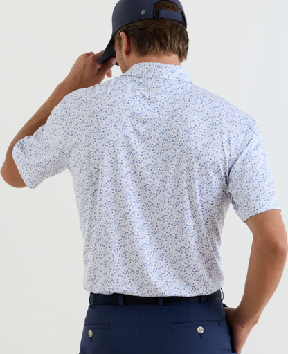 Oyster Roast Performance Jersey Polo in White