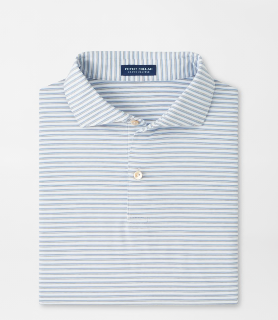 Echo Performance Jersey Polo in White/Gale Grey